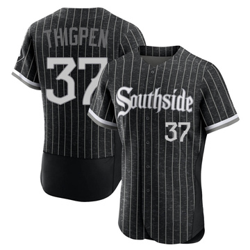 Authentic Bobby Thigpen Men's Chicago White Sox Black 2021 City Connect Jersey