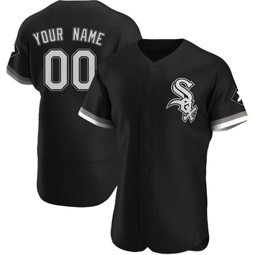 Authentic Custom Men's Chicago White Sox Black Alternate Jersey