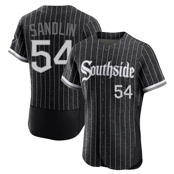 Authentic David Sandlin Men's Chicago White Sox Black 2021 City Connect Jersey
