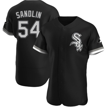 Authentic David Sandlin Men's Chicago White Sox Black Alternate Jersey
