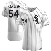 Authentic David Sandlin Men's Chicago White Sox White Home Jersey