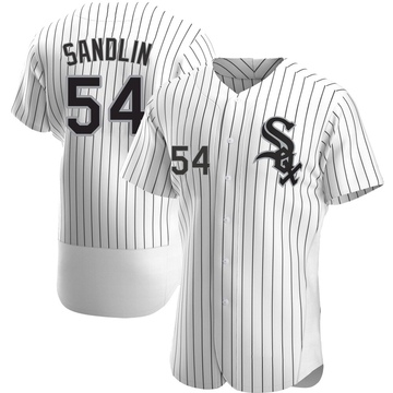 Authentic David Sandlin Men's Chicago White Sox White Home Jersey