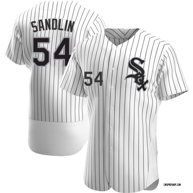 Authentic David Sandlin Men's Chicago White Sox White Home Jersey