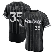 Authentic Frank Thomas Men's Chicago White Sox Black 2021 City Connect Jersey