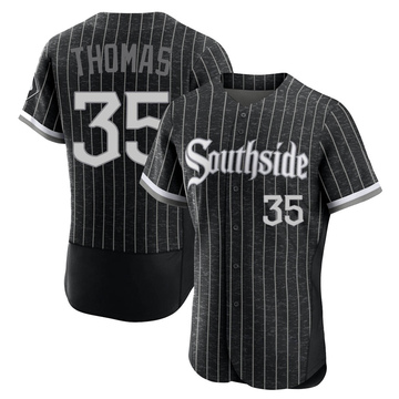 Authentic Frank Thomas Men's Chicago White Sox Black 2021 City Connect Jersey