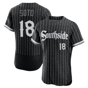 Authentic Geovany Soto Men's Chicago White Sox Black 2021 City Connect Jersey