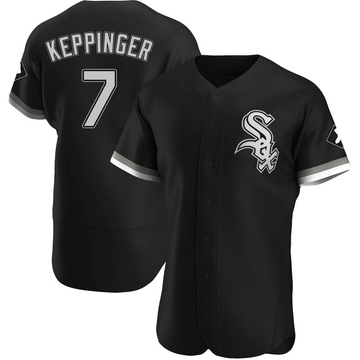 Authentic Jeff Keppinger Men's Chicago White Sox Black Alternate Jersey