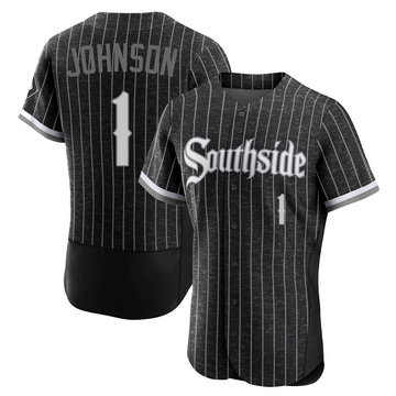 Authentic Lance Johnson Men's Chicago White Sox Black 2021 City Connect Jersey