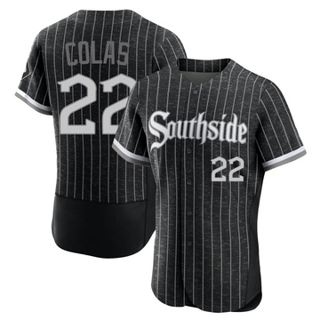Authentic Oscar Colas Men's Chicago White Sox Black 2021 City Connect Jersey