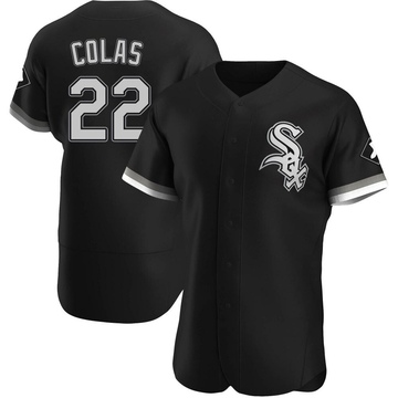 Authentic Oscar Colas Men's Chicago White Sox Black Alternate Jersey