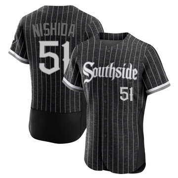 Authentic Rikuu Nishida Men's Chicago White Sox Black 2021 City Connect Jersey