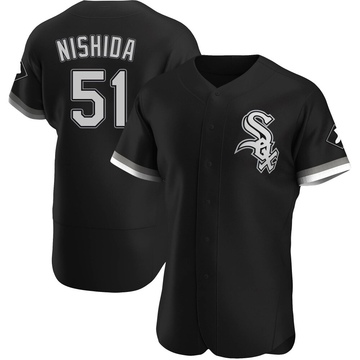 Authentic Rikuu Nishida Men's Chicago White Sox Black Alternate Jersey