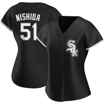 Authentic Rikuu Nishida Women's Chicago White Sox Black Alternate Jersey
