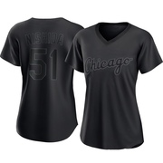 Authentic Rikuu Nishida Women's Chicago White Sox Black Pitch Fashion Jersey