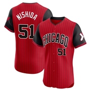 Elite Rikuu Nishida Men's Chicago White Sox Red/Black 2025 City Connect Jersey