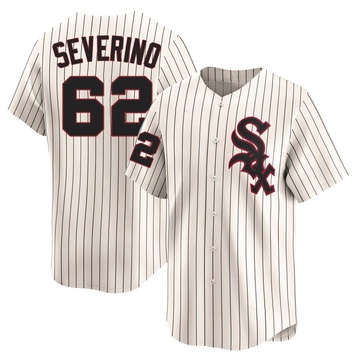 Limited Anderson Severino Men's Chicago White Sox Cream Throwback Cooperstown Jersey