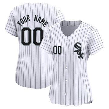 Limited Custom Women's Chicago White Sox White Home Jersey