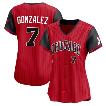 Limited Jacob Gonzalez Women's Chicago White Sox Red/Black 2025 City Connect Jersey