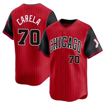 Limited Juan Carela Men's Chicago White Sox Red/Black 2025 City Connect Jersey