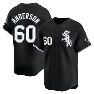 Limited Justin Anderson Men's Chicago White Sox Black Alternate Jersey