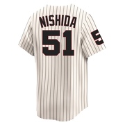 Limited Rikuu Nishida Youth Chicago White Sox Cream Throwback Cooperstown Jersey