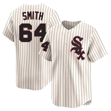Limited Shane Smith Men's Chicago White Sox Cream Throwback Cooperstown Jersey