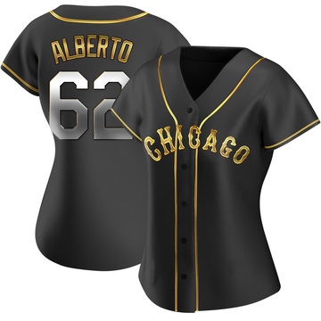 Replica Alexander Alberto Women's Chicago White Sox Black Golden Alternate Jersey