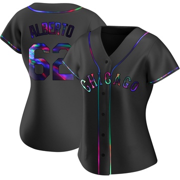 Replica Alexander Alberto Women's Chicago White Sox Black Holographic Alternate Jersey