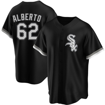 Replica Alexander Alberto Youth Chicago White Sox Black Alternate Jersey