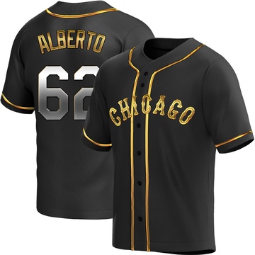 Replica Alexander Alberto Youth Chicago White Sox Black Golden Alternate Jersey