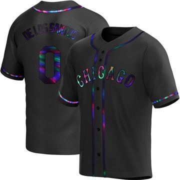 Replica Alexander De Los Santos Youth Chicago White Sox Black Holographic Alternate Jersey