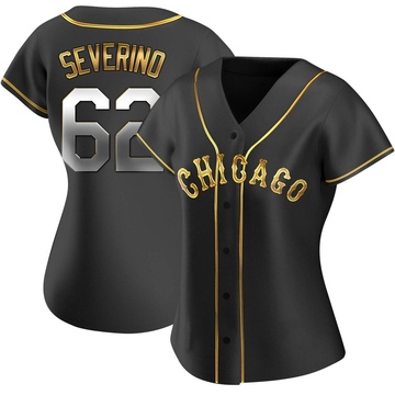 Replica Anderson Severino Women's Chicago White Sox Black Golden Alternate Jersey