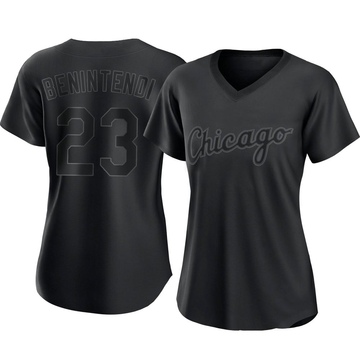 Replica Andrew Benintendi Women's Chicago White Sox Black Pitch Fashion Jersey