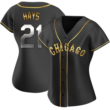 Replica Austin Hays Women's Chicago White Sox Black Golden Alternate Jersey