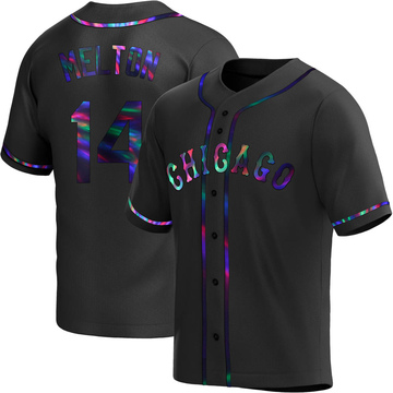 Replica Bill Melton Youth Chicago White Sox Black Holographic Alternate Jersey