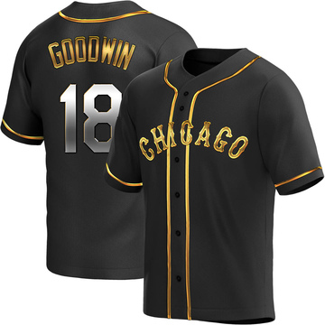 Replica Brian Goodwin Men's Chicago White Sox Black Golden Alternate Jersey