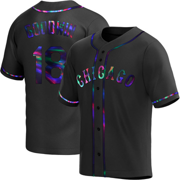 Replica Brian Goodwin Youth Chicago White Sox Black Holographic Alternate Jersey