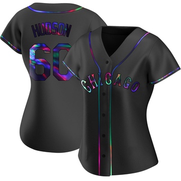 Replica Bryan Hudson Women's Chicago White Sox Black Holographic Alternate Jersey