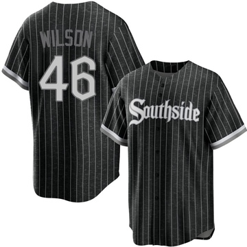 Replica Bryse Wilson Youth Chicago White Sox Black 2021 City Connect Jersey