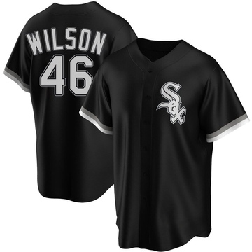 Replica Bryse Wilson Youth Chicago White Sox Black Alternate Jersey