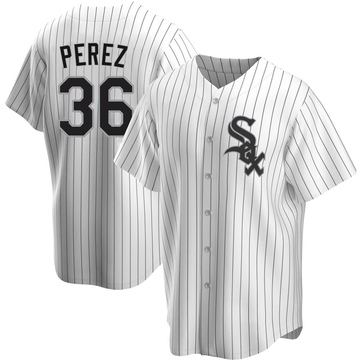 Replica Carlos Perez Men's Chicago White Sox White Home Jersey