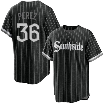 Replica Carlos Perez Youth Chicago White Sox Black 2021 City Connect Jersey
