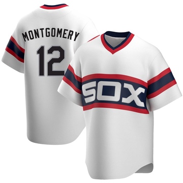 Replica Colson Montgomery Men's Chicago White Sox White Cooperstown Collection Jersey