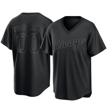 Replica Custom Men's Chicago White Sox Black Pitch Fashion Jersey