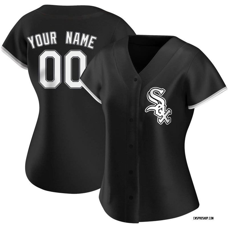 Replica Custom Women's Chicago White Sox Black Alternate Jersey