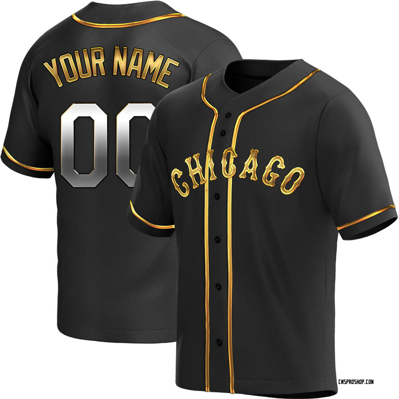 Replica Custom Youth Chicago White Sox Black Golden Alternate Jersey