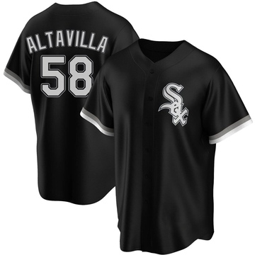 Replica Dan Altavilla Youth Chicago White Sox Black Alternate Jersey