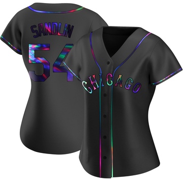 Replica David Sandlin Women's Chicago White Sox Black Holographic Alternate Jersey