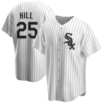Replica Derek Hill Men's Chicago White Sox White Home Jersey