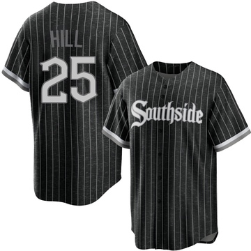 Replica Derek Hill Youth Chicago White Sox Black 2021 City Connect Jersey